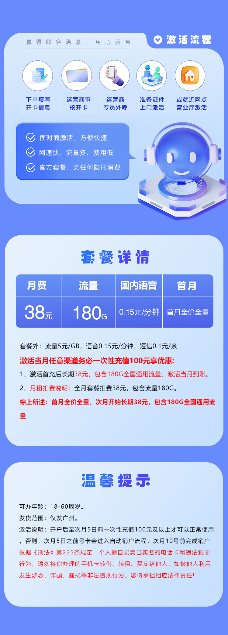 广州联通专享卡【长期39元180G】怎么办理?广州联通专享卡【长期39元180G】官方办理流程及资费