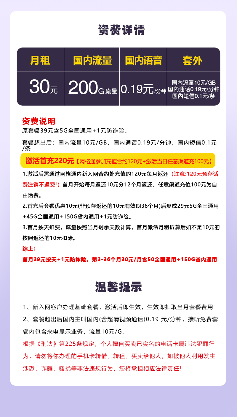 【实体卡】山东移动省内30元/月200G 2.0【不考核拉新】官方办理入口