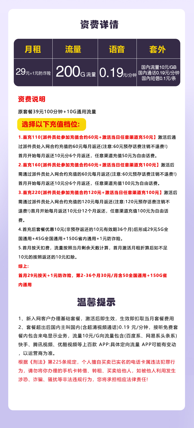 【实体卡】山东移动省内30元包月200G【多规格】官方办理入口